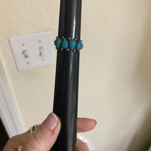 Vintage Turquoise Sterling Silver Native American Ring